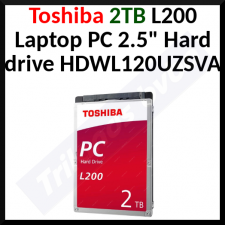 Toshiba 2TB L200 Laptop PC 2.5" Hard drive HDWL120UZSVA - 2 TB - internal - 2.5" - SATA 6Gb/s - 5400 rpm - buffer: 128 MB